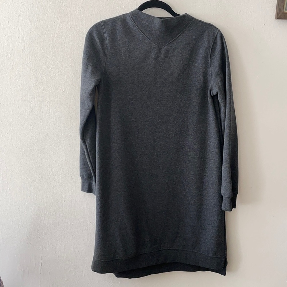 Gray midi cotton dress long sleeve ASKYA XS